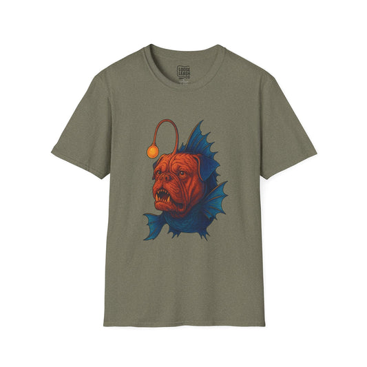 Printify T-Shirt S / Heather Military Green Angler Pup – Dougue de Bordeaux Monster Shirt (Unisex)